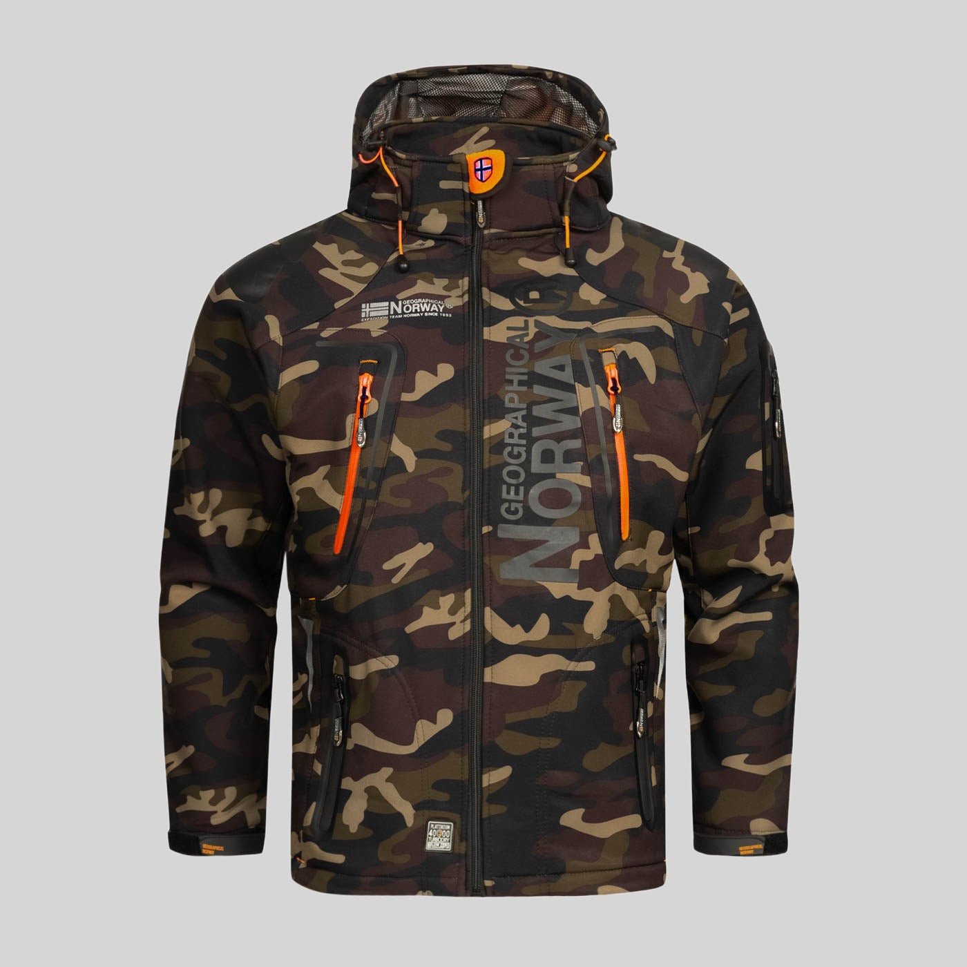 geographical-norway-techno-softshelljacke-herren-camo-kaki image 4