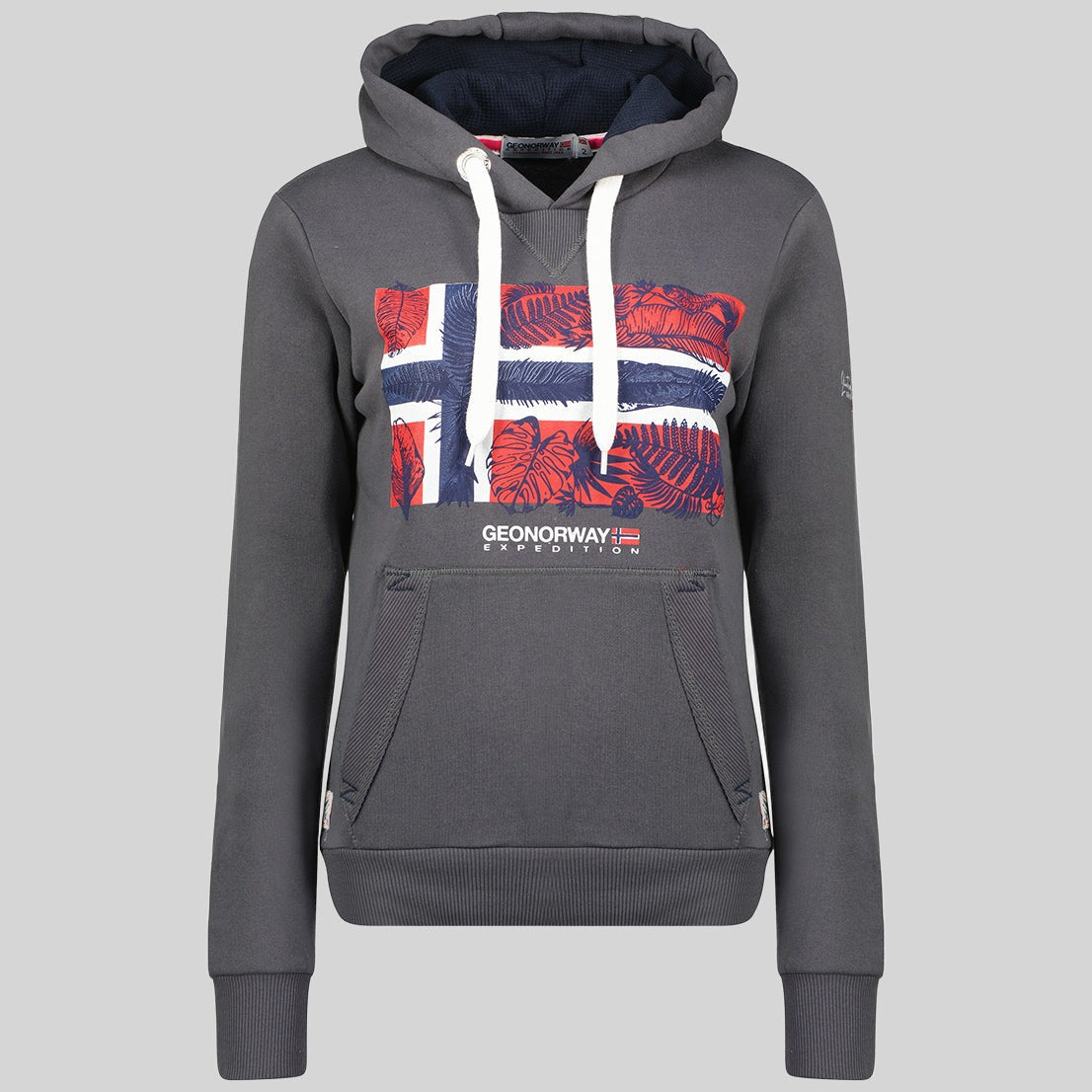 geographical-norway-gpalm-damen-sweatshirt-mit-kapuze-grau image 5