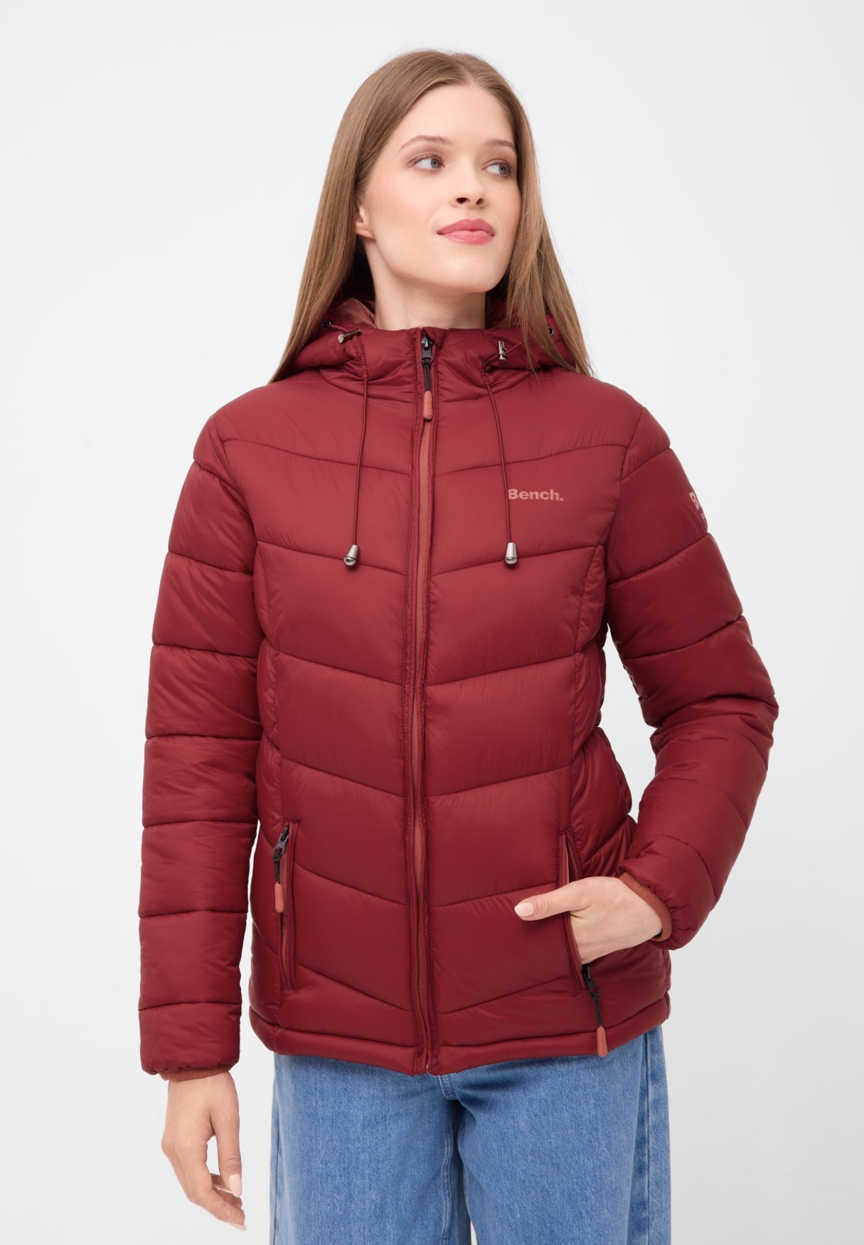 bench-jiyra-pufferjacke-damen-cranberry-40-12-slim-fit image 2