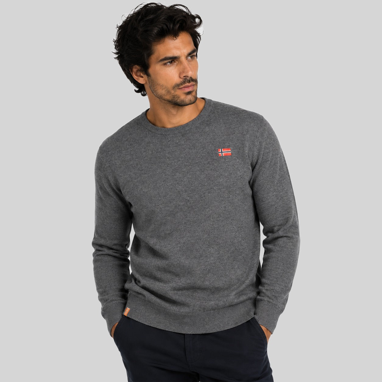 geographical-norway-ferasmo-herren-pullover-olive-rundhals image 6