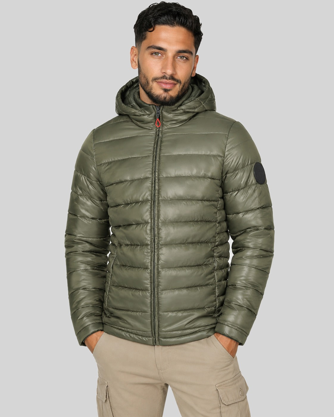 geographical-norway-calender-hood-herren-winterjacke-khaki-leicht image 1