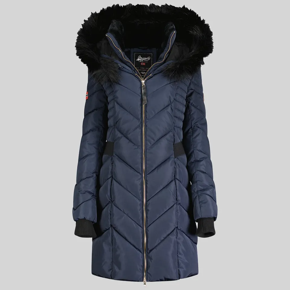 geographical-norway-dolrie-parka-damen-marine-lang-fell image 1