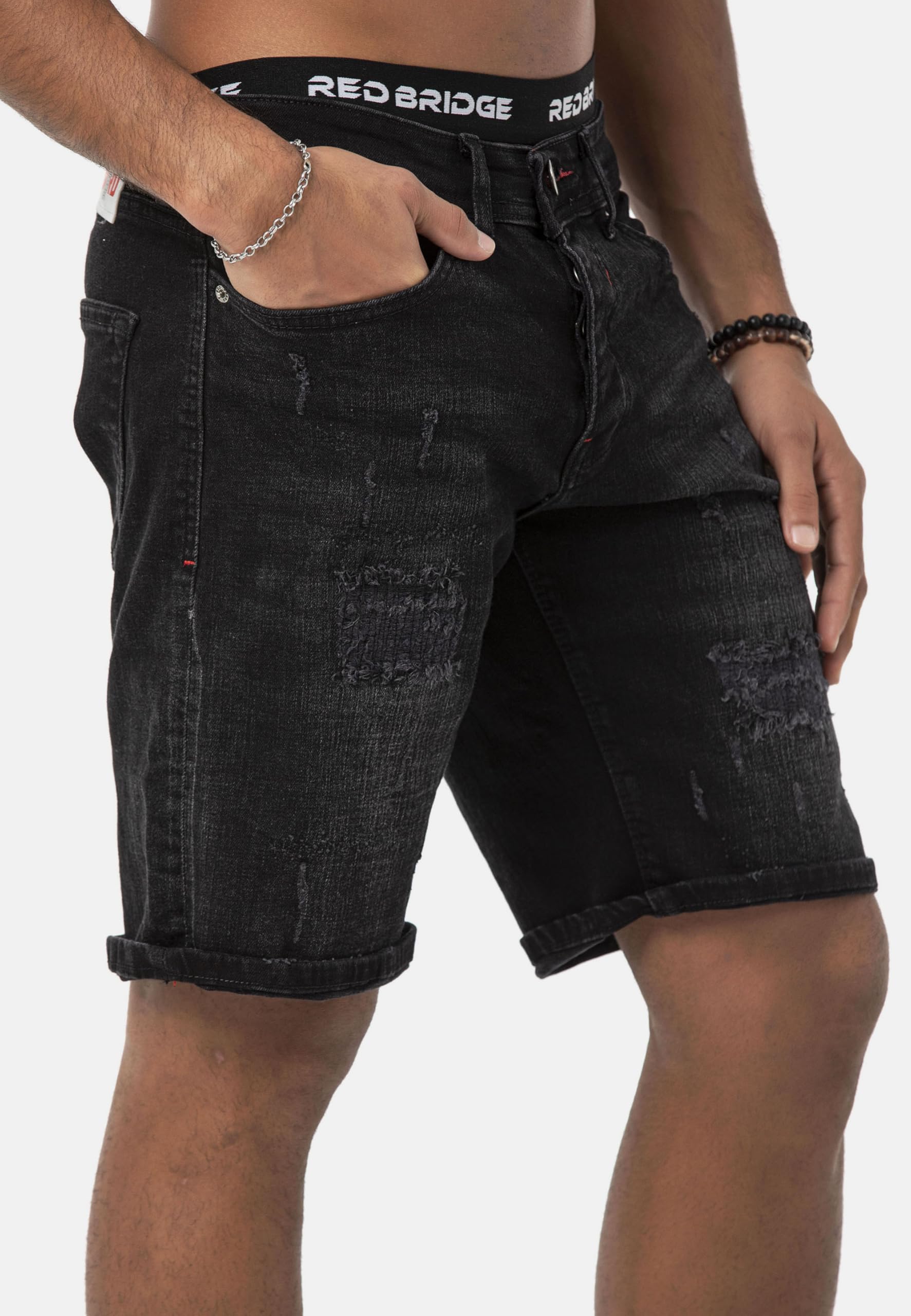 redbridge-m4897-jeans-shorts-herren-blau-destroyed-stretch image 3