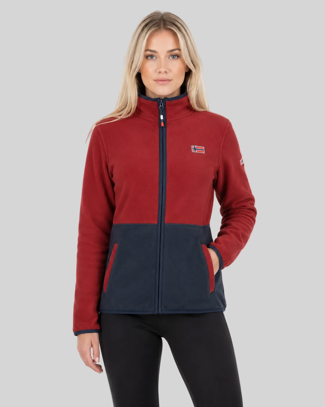geographical-norway-touki-fz-fleecejacke-damen-bordeaux image 1