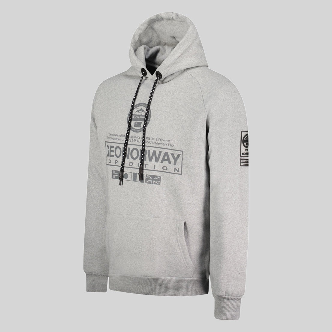 geographical-norway-gozalo-hoodie-herren-hellgrau-kapuze image 3