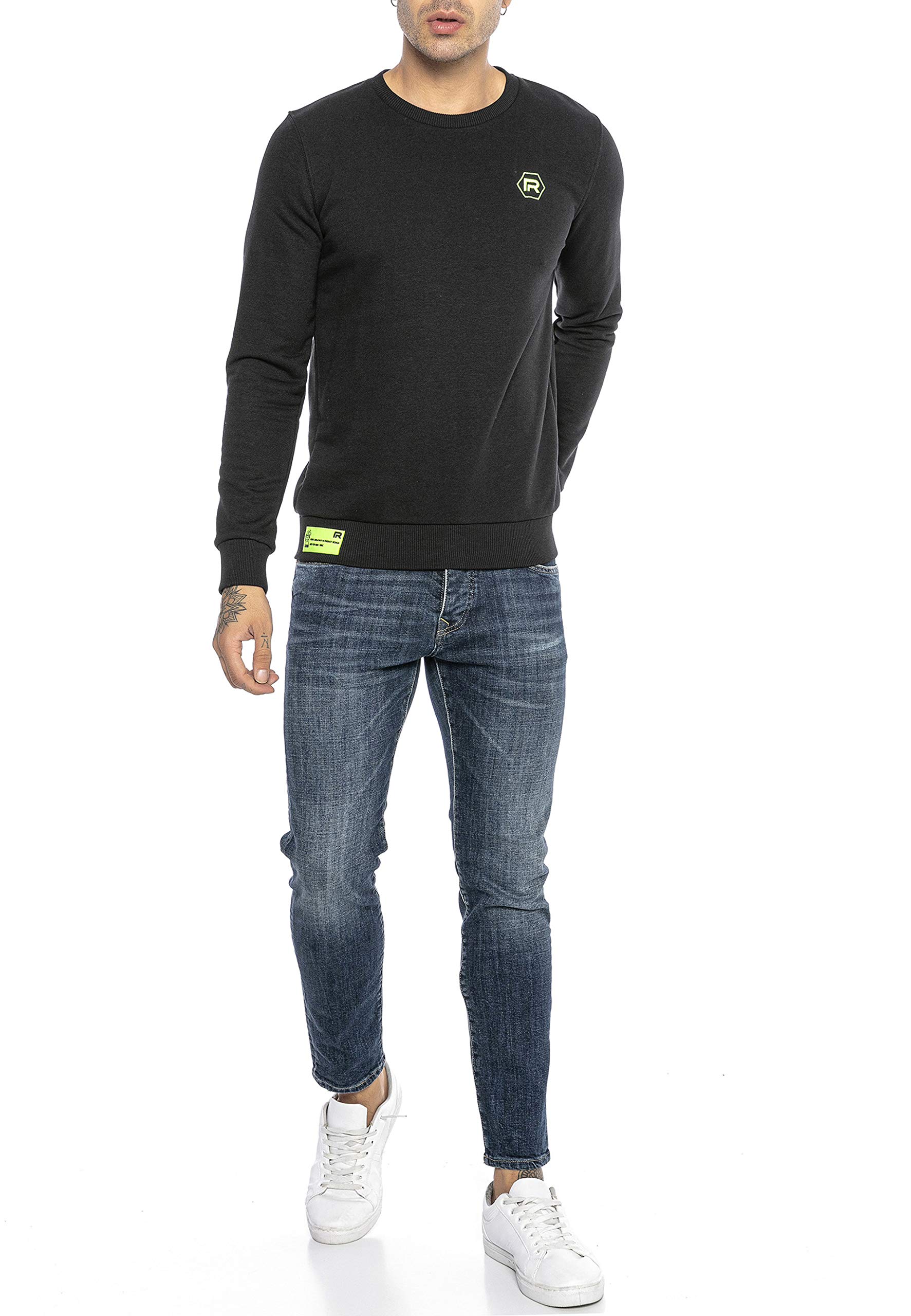 redbridge-sweater-neon-logo-stitch-herren-pullover image 7