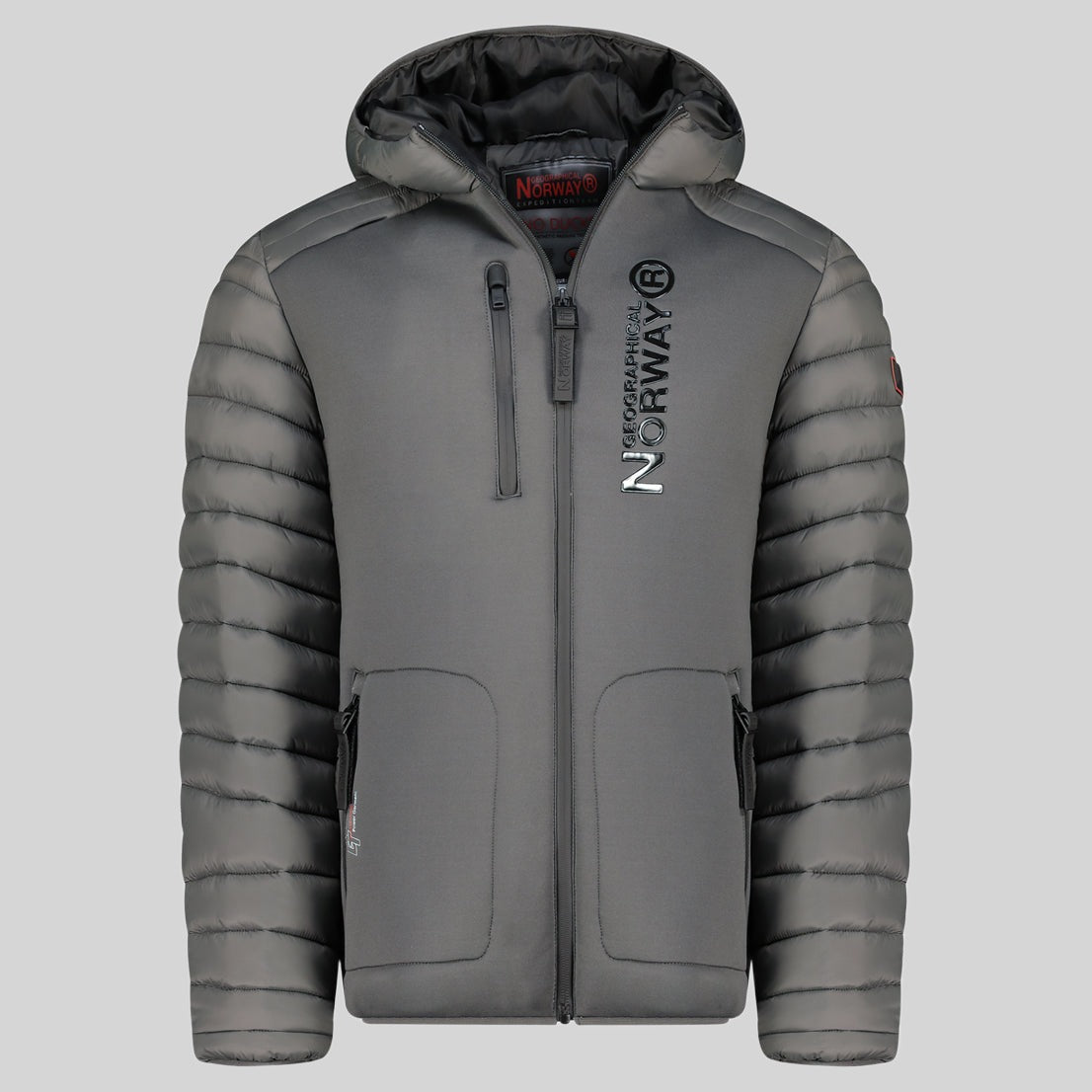 geographical-norway-briwood-herren-steppjacke-schwarz-mit-kapuze image 3