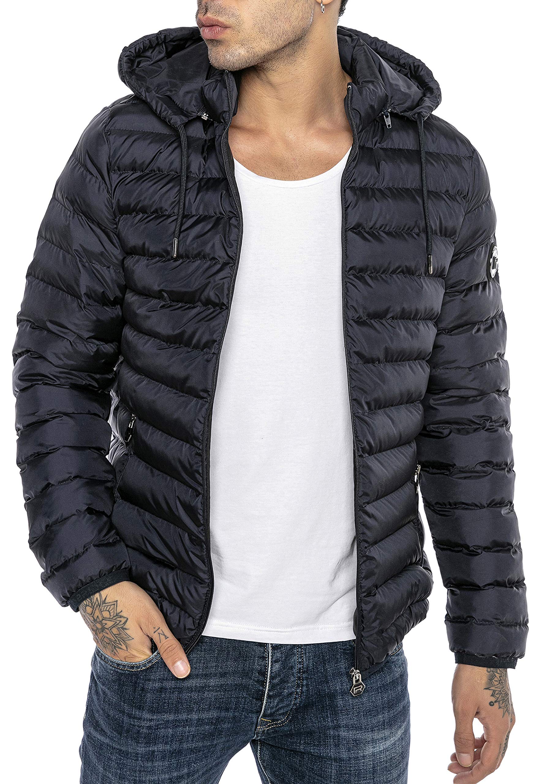 redbridge-lightweight-bubble-bomberjacke-herren-steppjacke-schwarz image 6