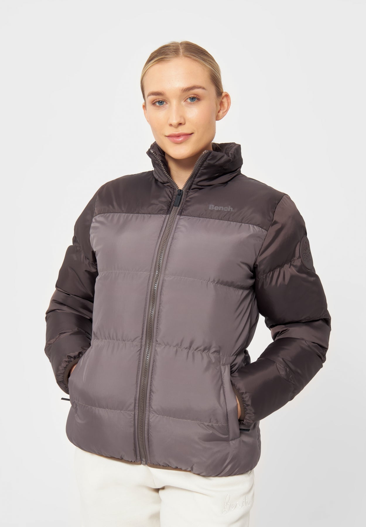 bench-prarie-puffer-jacke-damen-mushroom-kontrast image 4