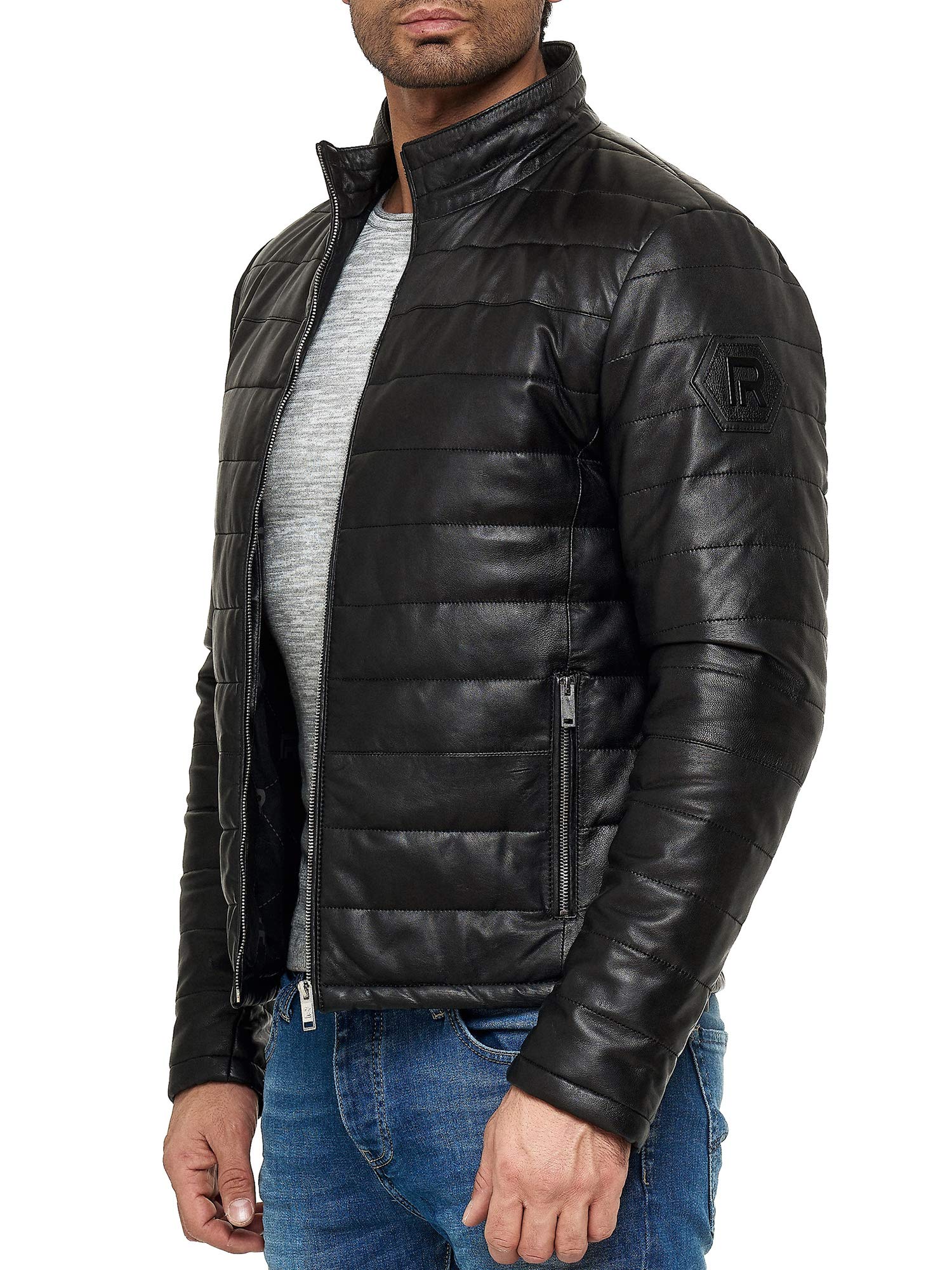 redbridge-lederjacke-herren-echtleder-stepp-schwarz image 2