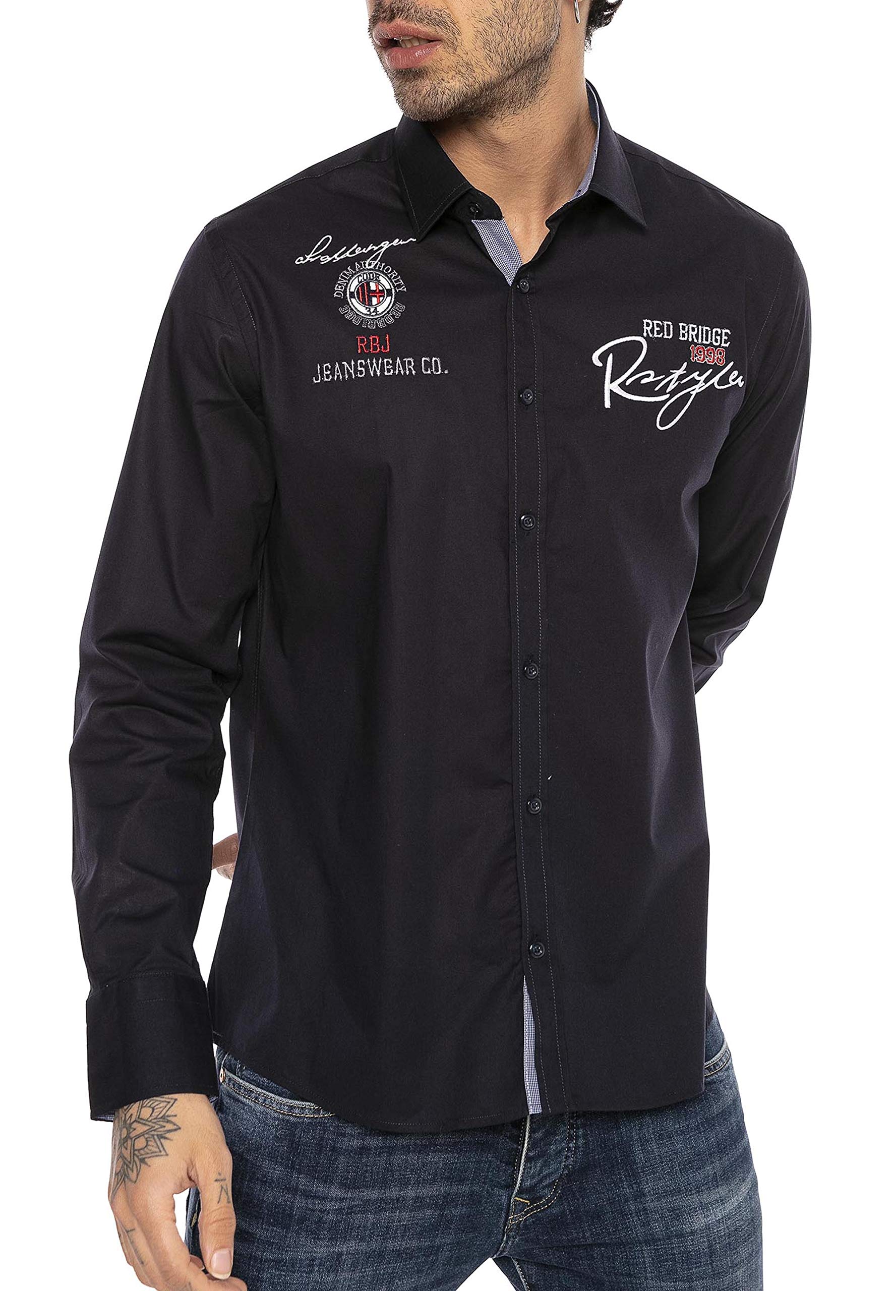 redbridge-freizeithemd-herren-casual-langarm-baumwolle-mint image 8