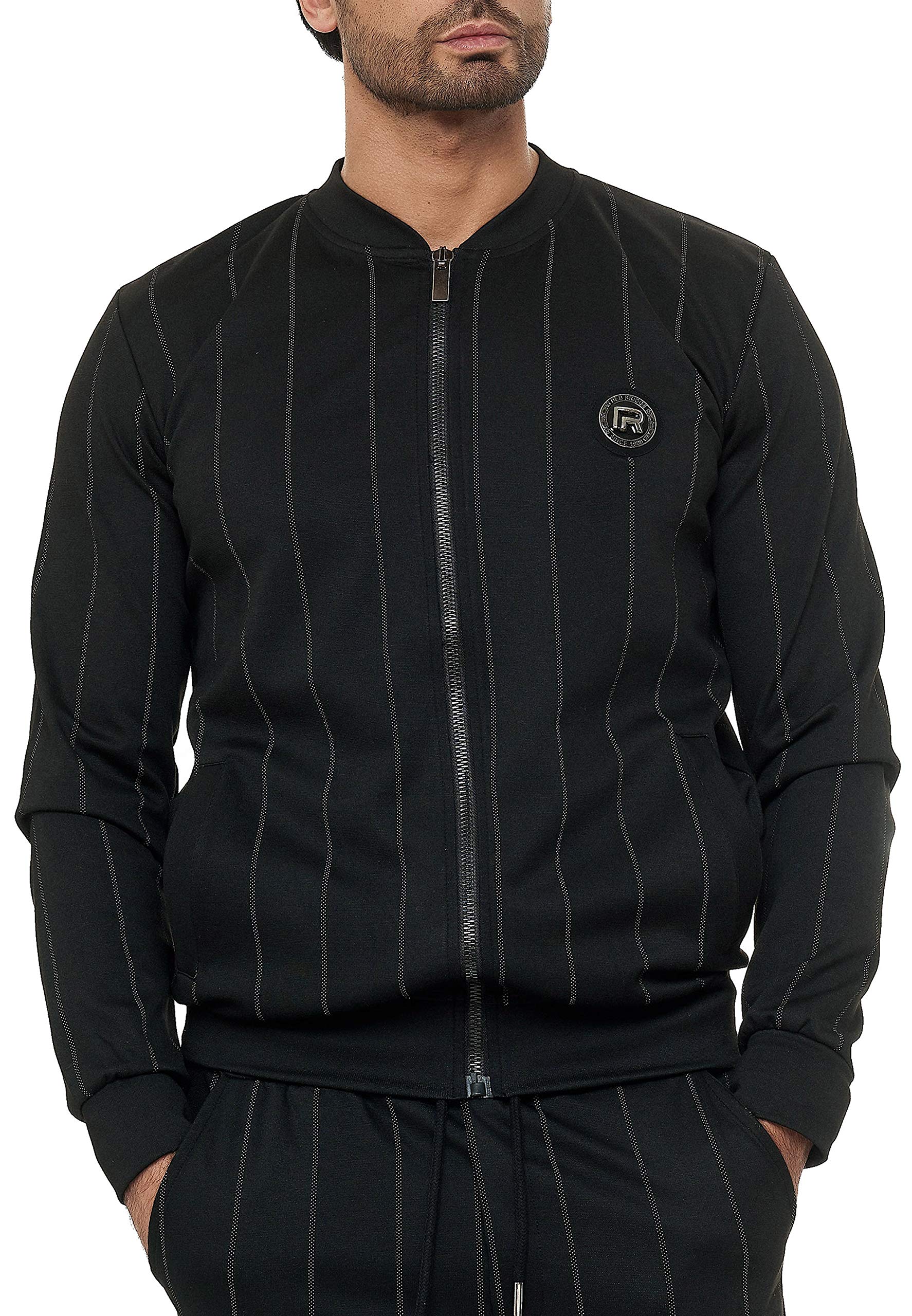redbridge-sweat-jacke-herren-striped-reissverschluss-taschen image 4