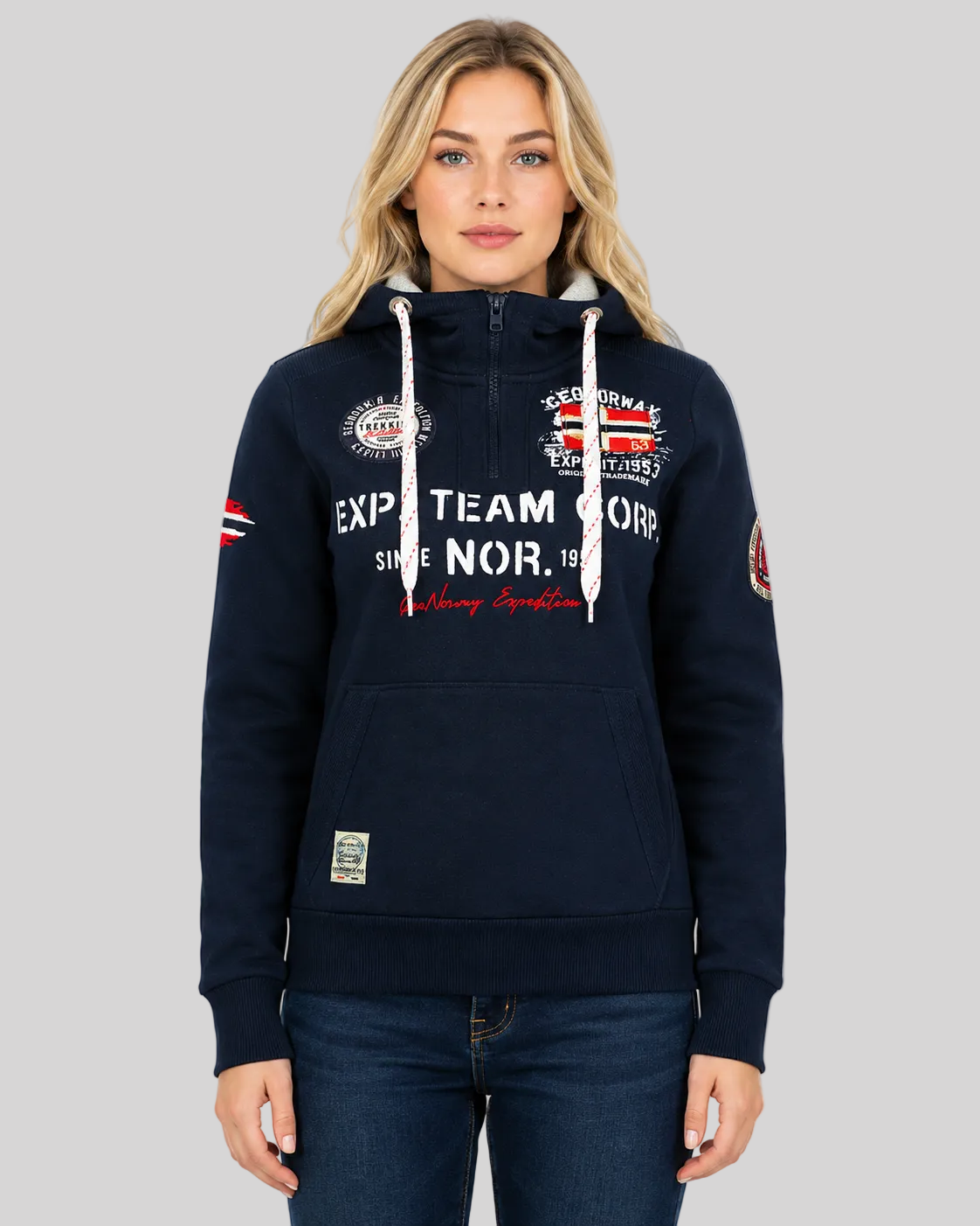 geographical-norway-goptaine-damen-sweatshirt-mit-kapuze-schwarz-s image 7