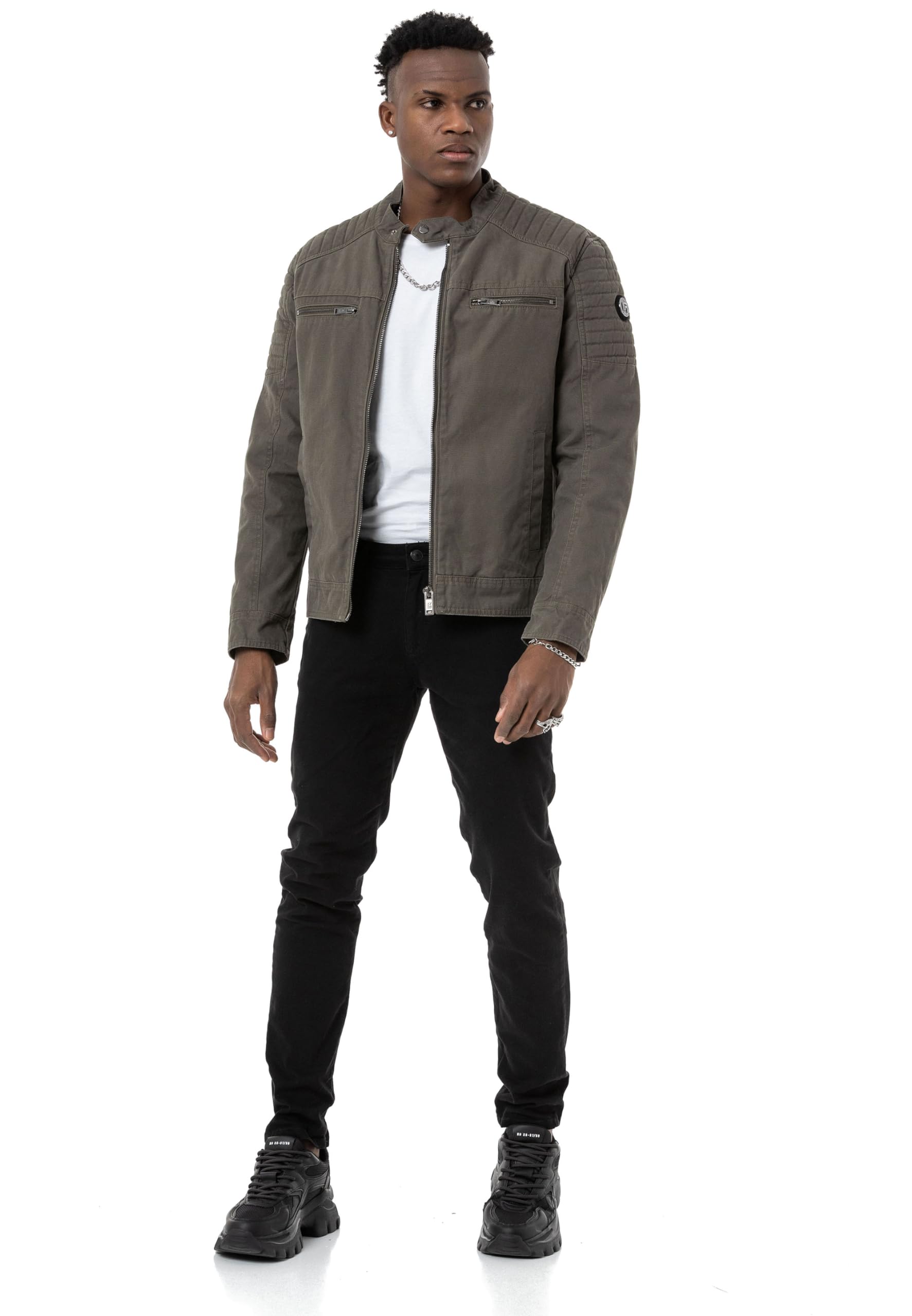 redbridge-jacke-herren-biker-m6138-xxl-schwarz-baumwolle image 8