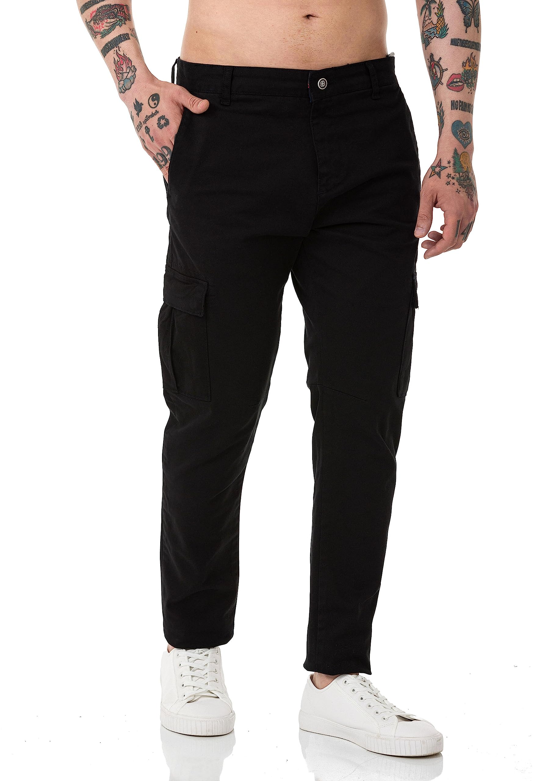 redbridge-cargo-hose-herren-chino-baumwolle-stretch-schwarz image 2