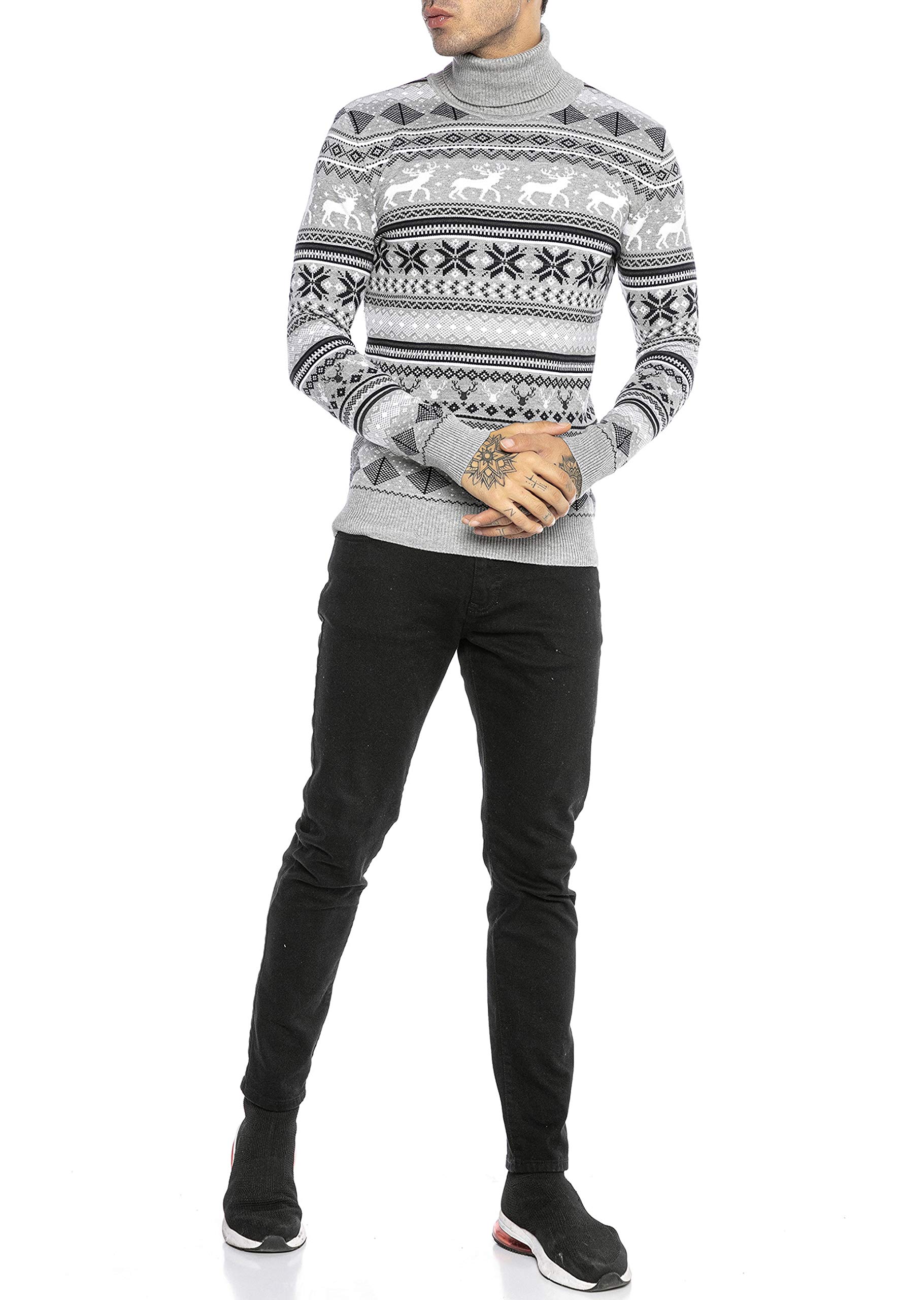 redbridge-pullover-herren-strick-norweger-rollkragen-slim-fit image 6