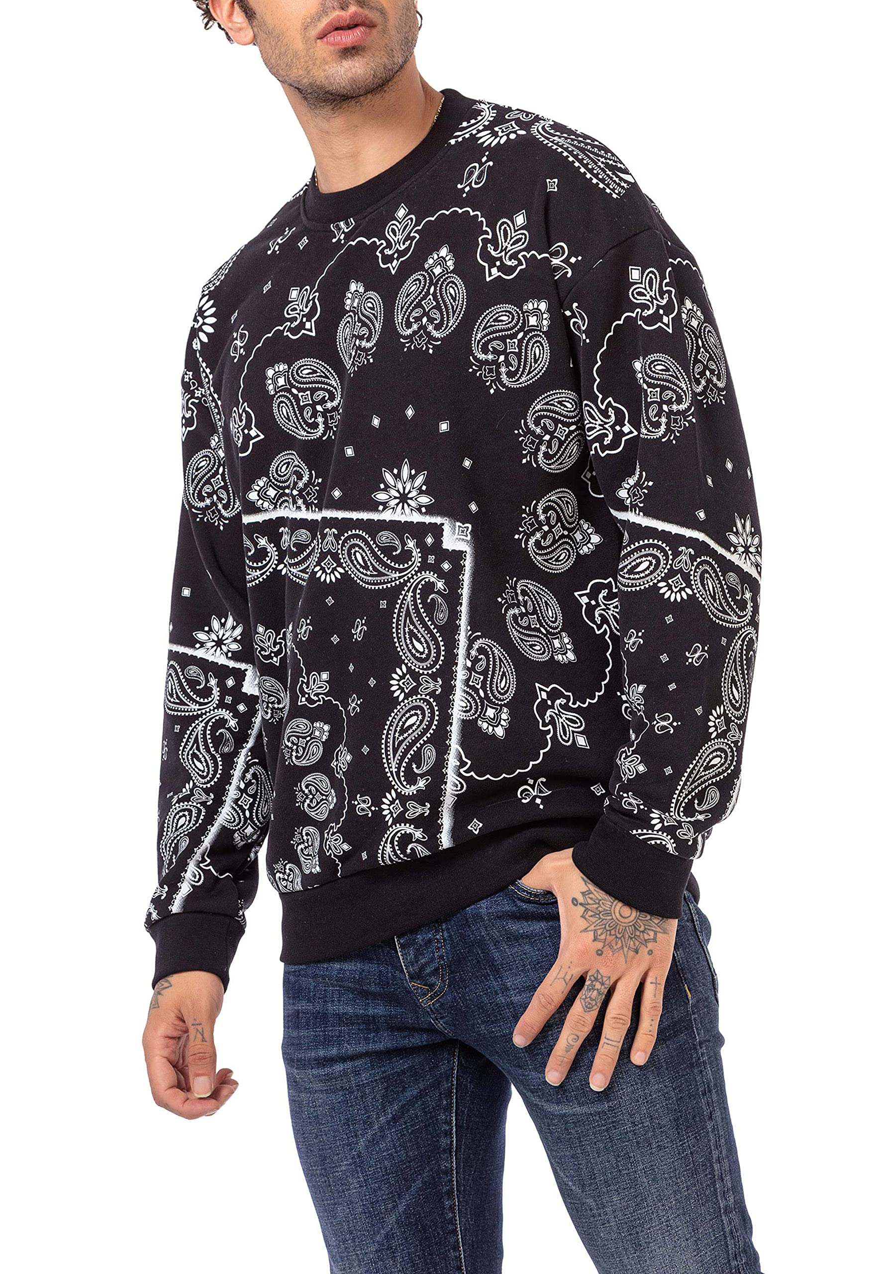 redbridge-pullover-sweatshirt-paisley-gr-e-l-schwarz image 2