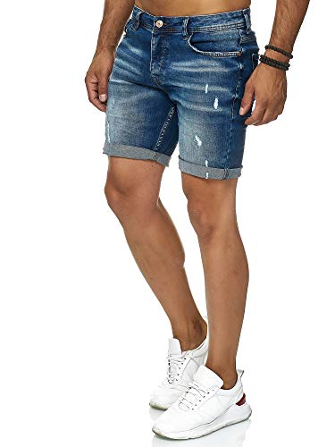 redbridge-jeans-shorts-herren-blau-denim-bermudas-destroyed image 8