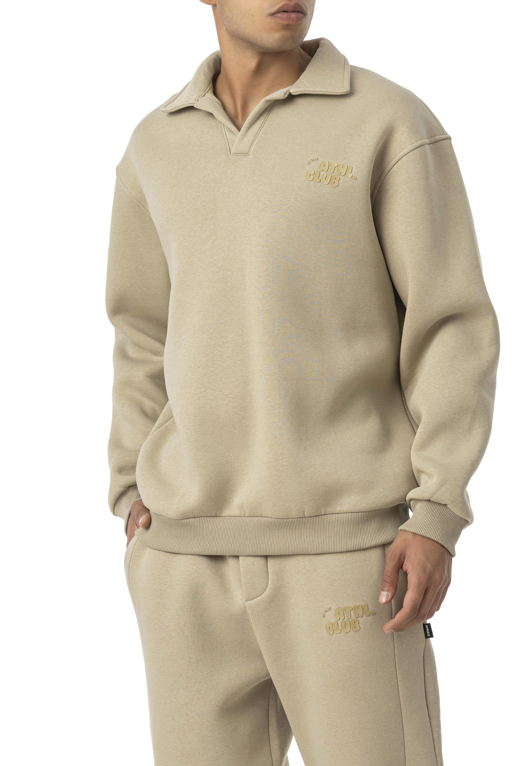redbridge-sweat-set-polokragen-zweiteiler-oversized-beige image 3