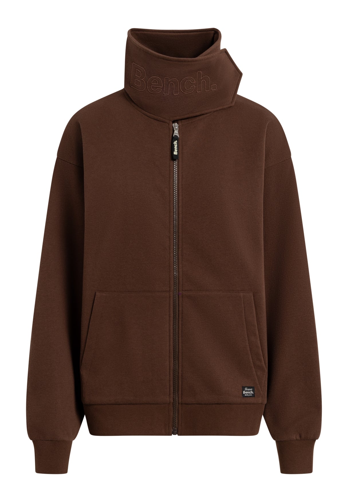bench-denia-sweatjacke-damen-beige-mit-funnelneck image 1