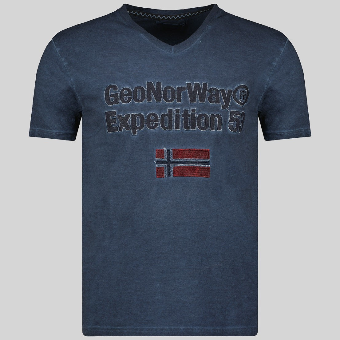 geographical-norway-jimdo-t-shirt-herren-blau-v-ausschnitt image 6