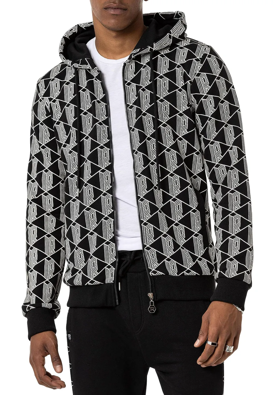 redbridge-pullover-herren-zip-hoodie-schwarz-3d-r image 1