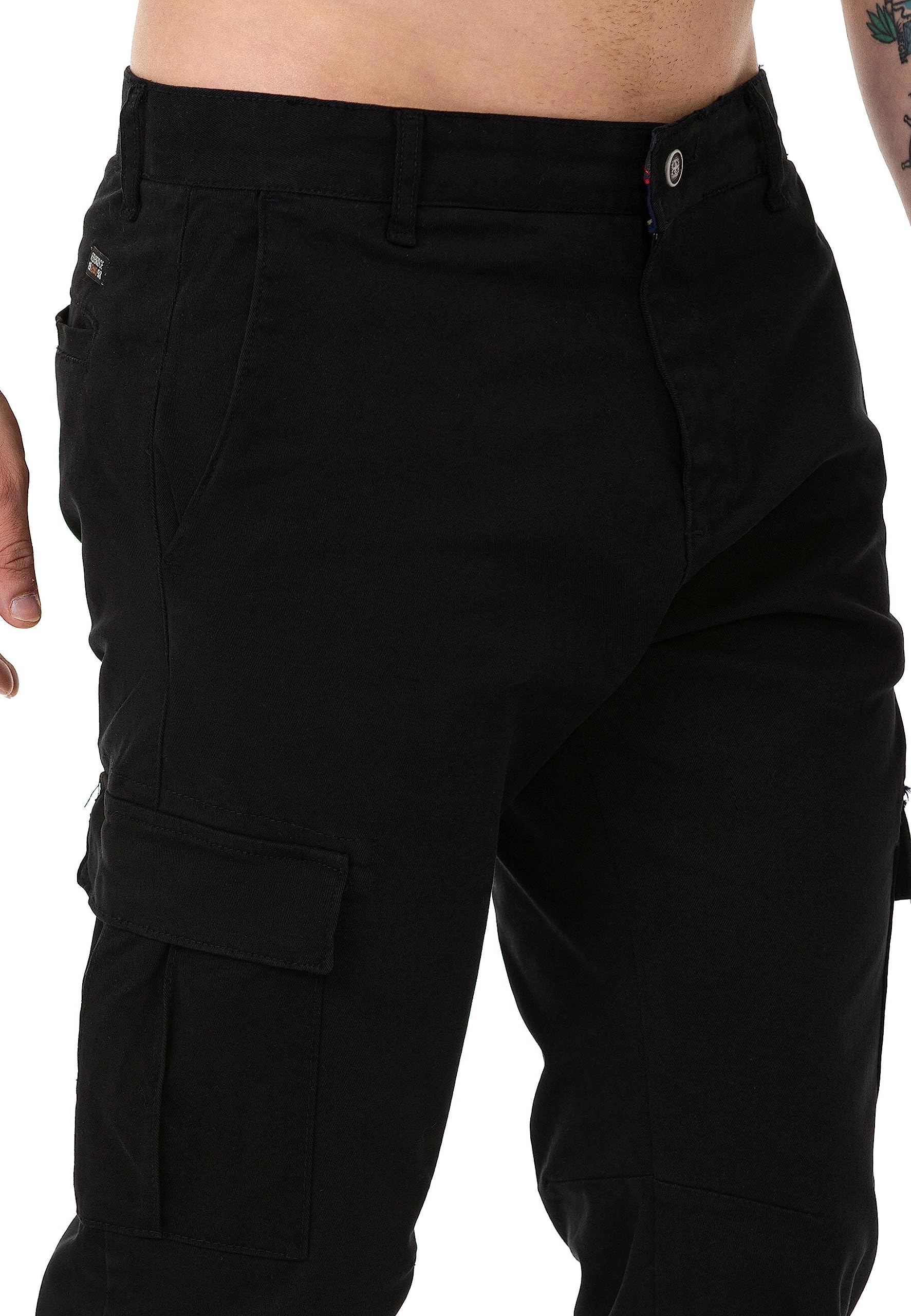 redbridge-cargo-hose-herren-chino-baumwolle-stretch-schwarz image 6