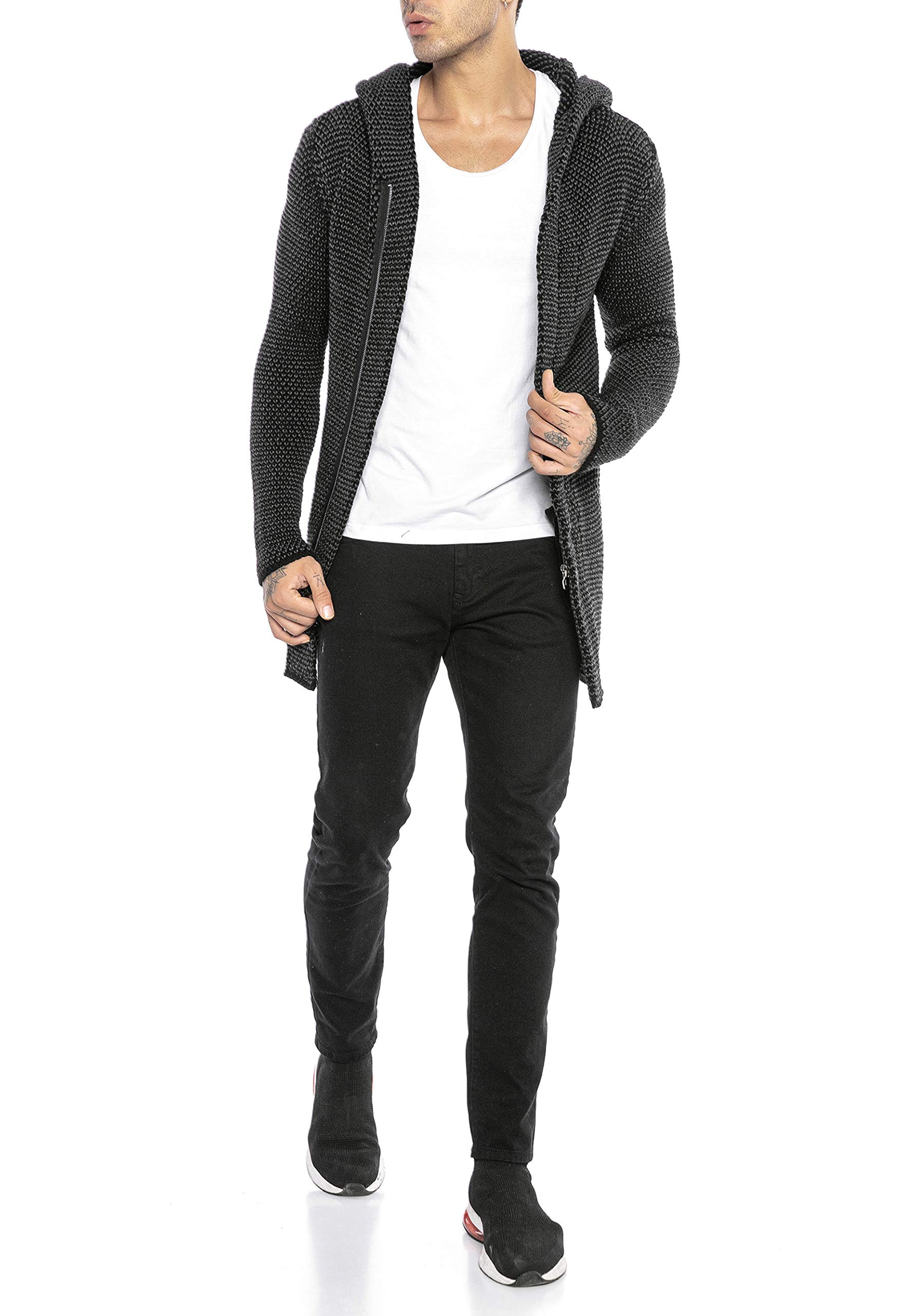 redbridge-cardigans-herren-strickjacke-cardigan-mit-kapuze image 5