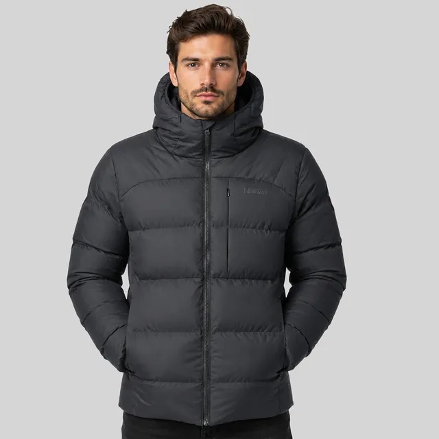 geographical-norway-bicross-herren-daunenjacke-schwarz-kapuze image 1