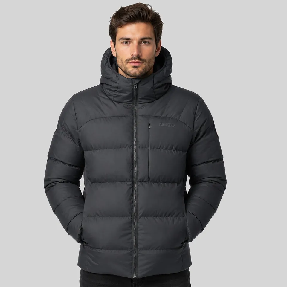 geographical-norway-bicross-herren-daunenjacke-schwarz-kapuze image 1