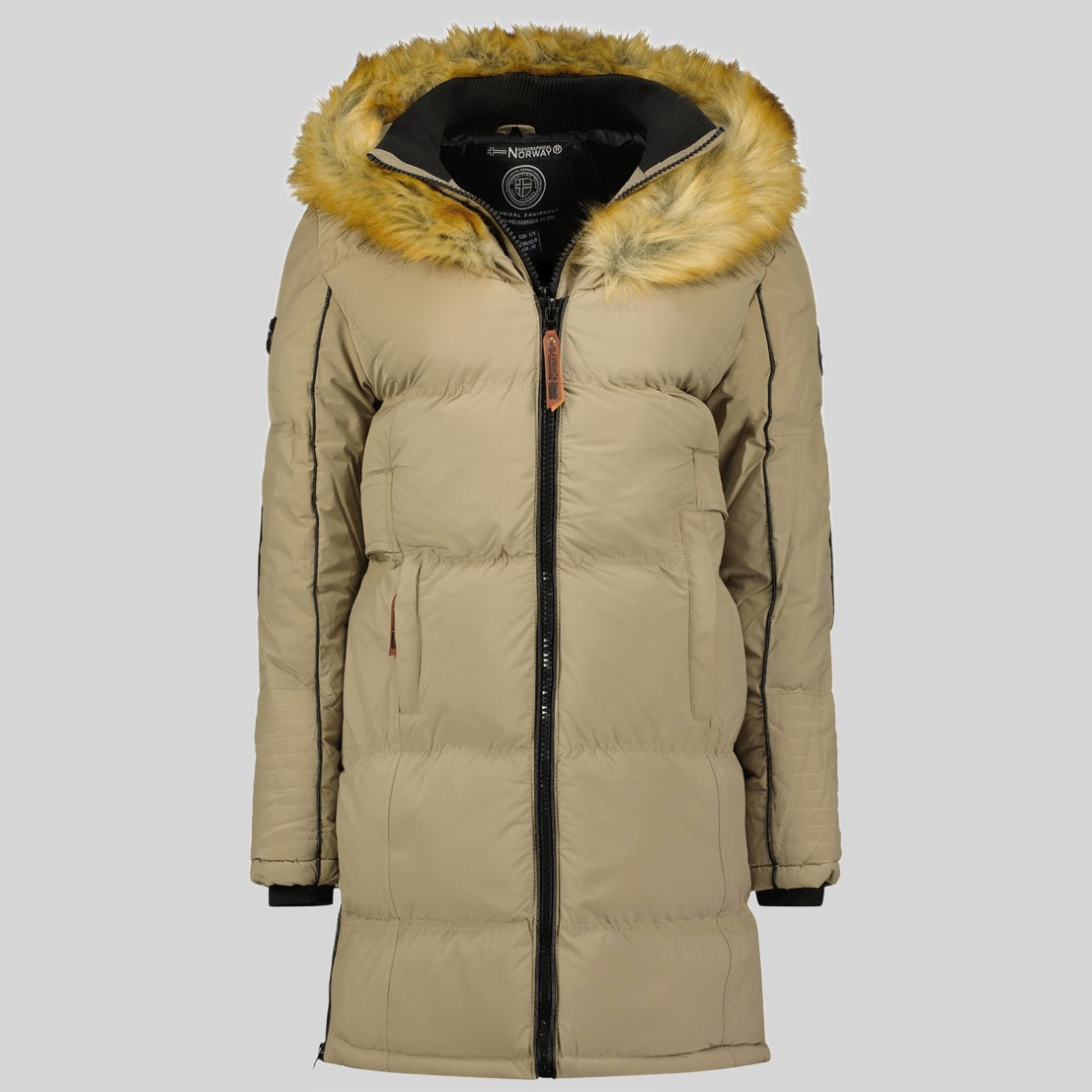 geographical-norway-beautiful-damen-parka-schwarz-kunstfell image 3
