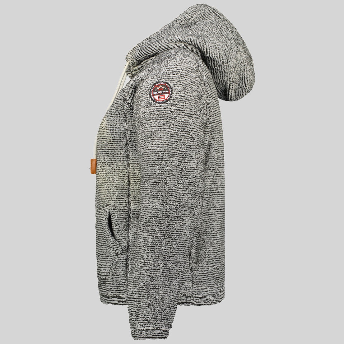 geographical-norway-trigo-damen-fleecejacke-dunkelgrau-kapuze image 4