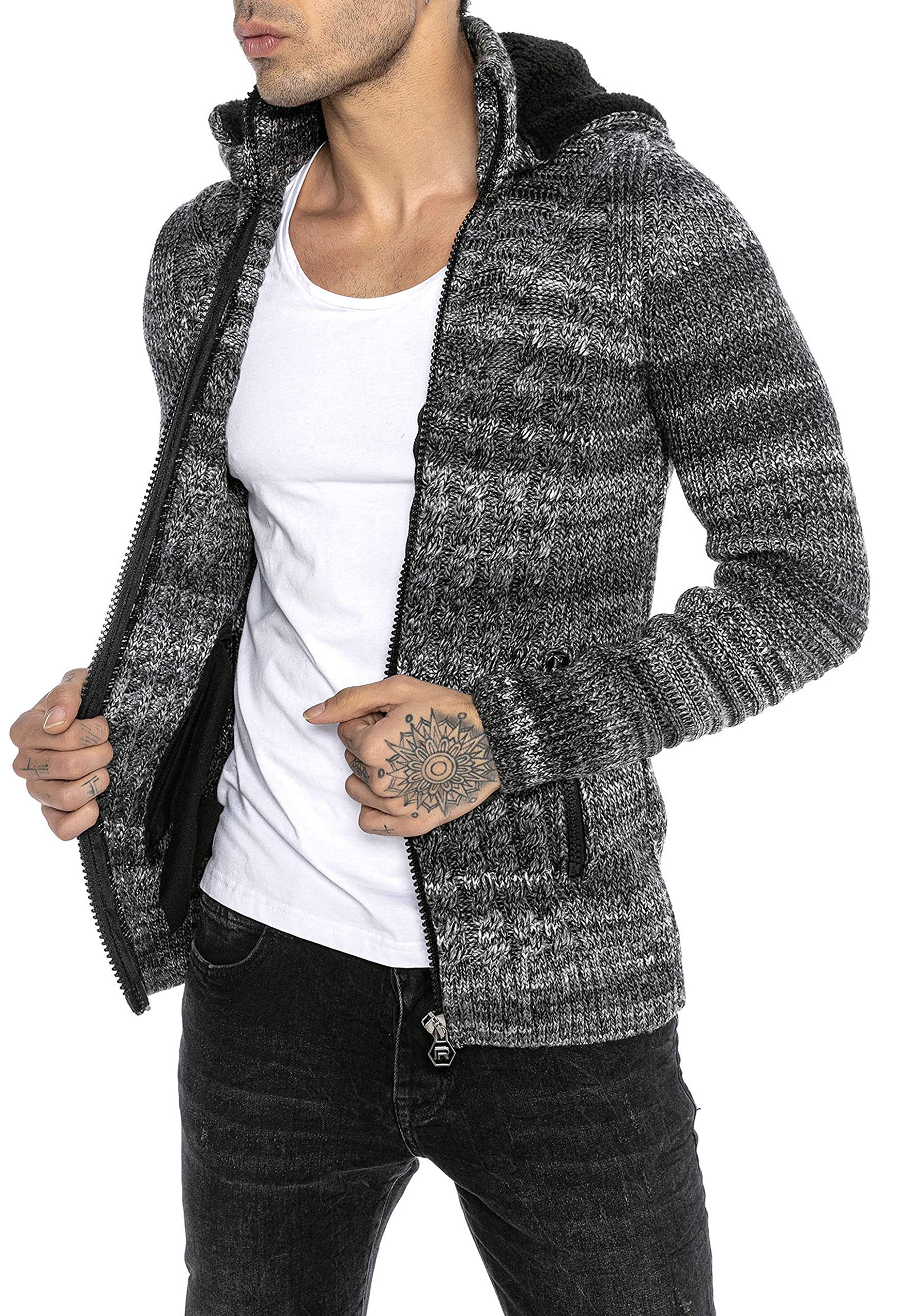 redbridge-cardigan-strickjacke-herren-mit-kapuze-rei-verschluss image 3