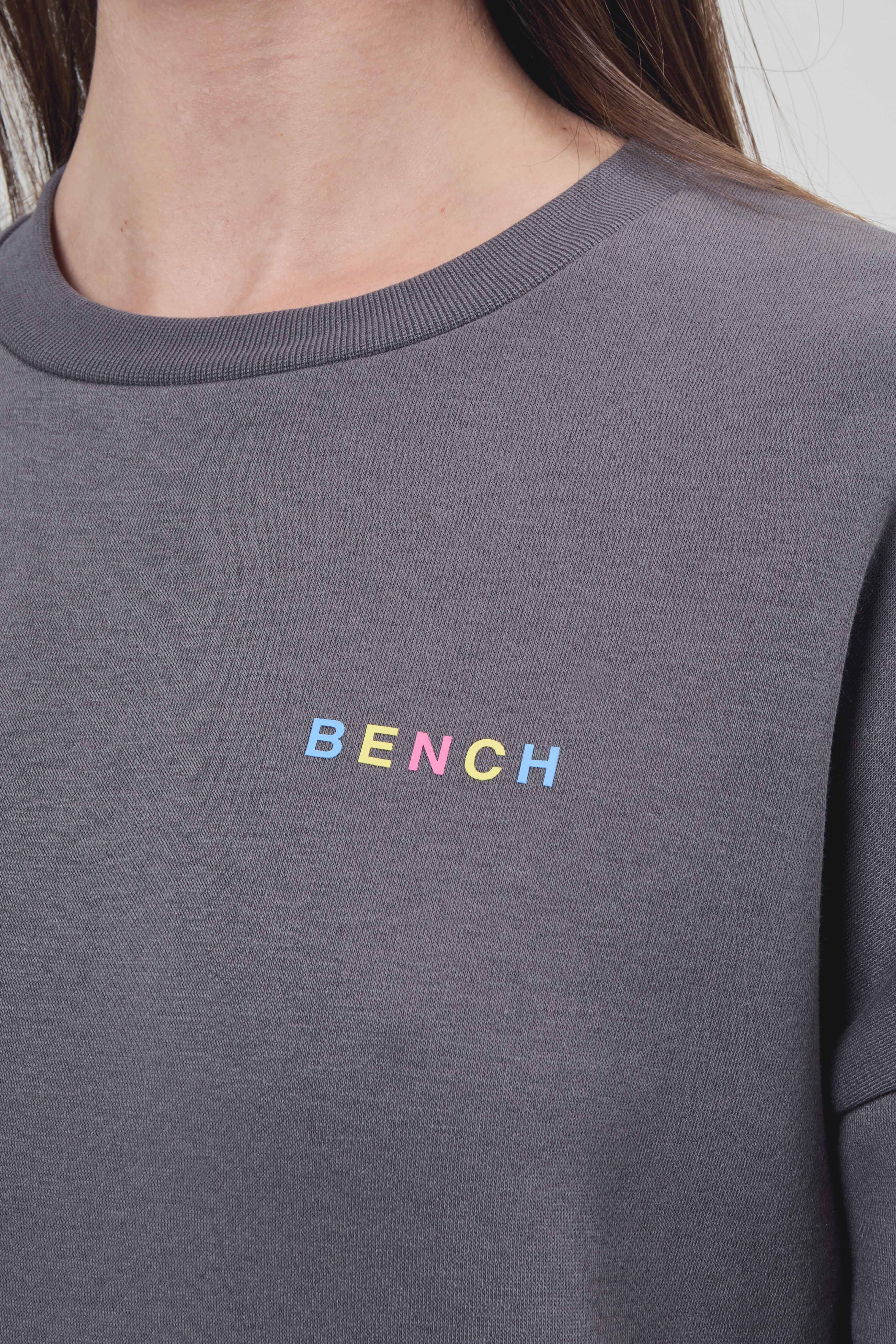 bench-janny-damen-sweatshirt-charcoal-logo-regular-fit image 4