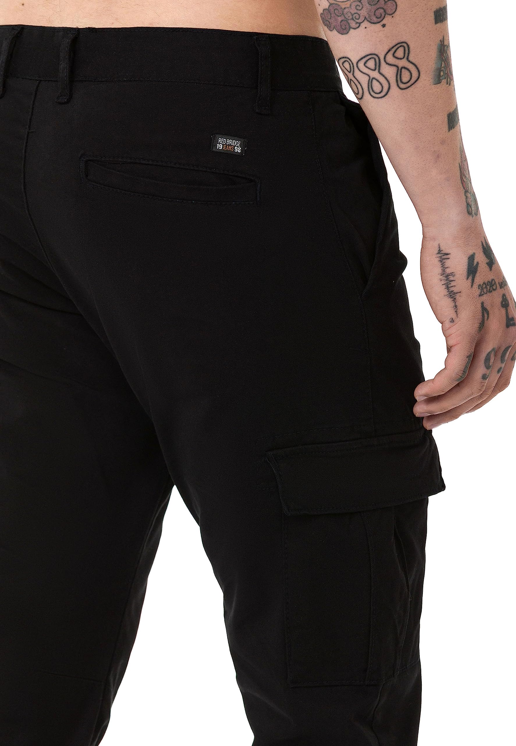 redbridge-cargo-hose-herren-chino-baumwolle-stretch-schwarz image 7