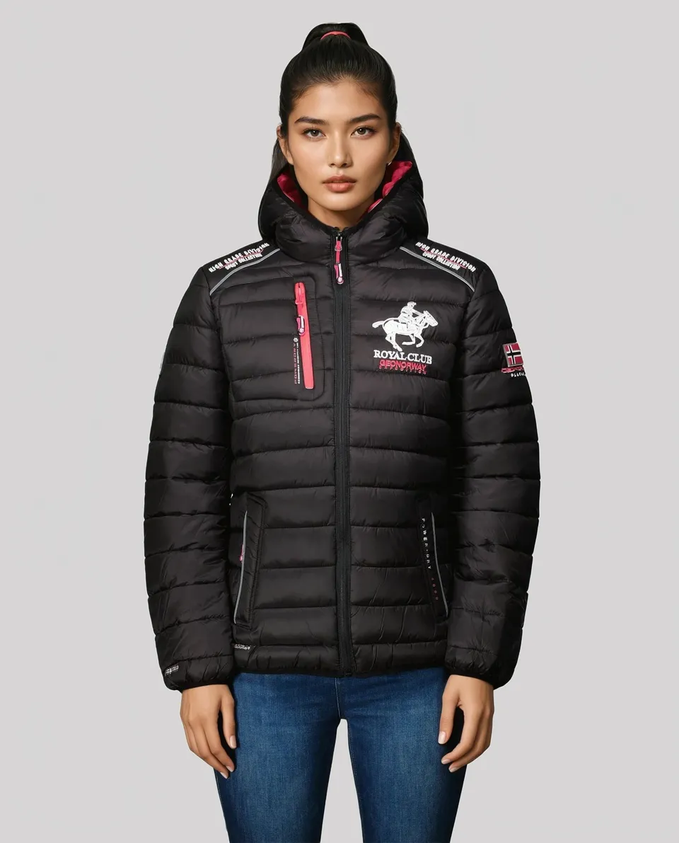 geographical-norway-brick-daunenjacke-damen-schwarz-m-kapuze image 1