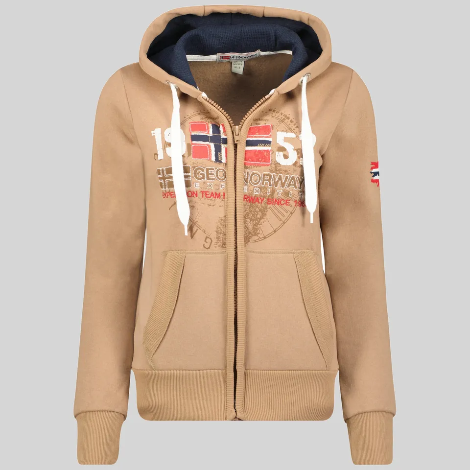 geographical-norway-gapigal-sweatshirt-taupe-hoodie-mit-kapuze image 1