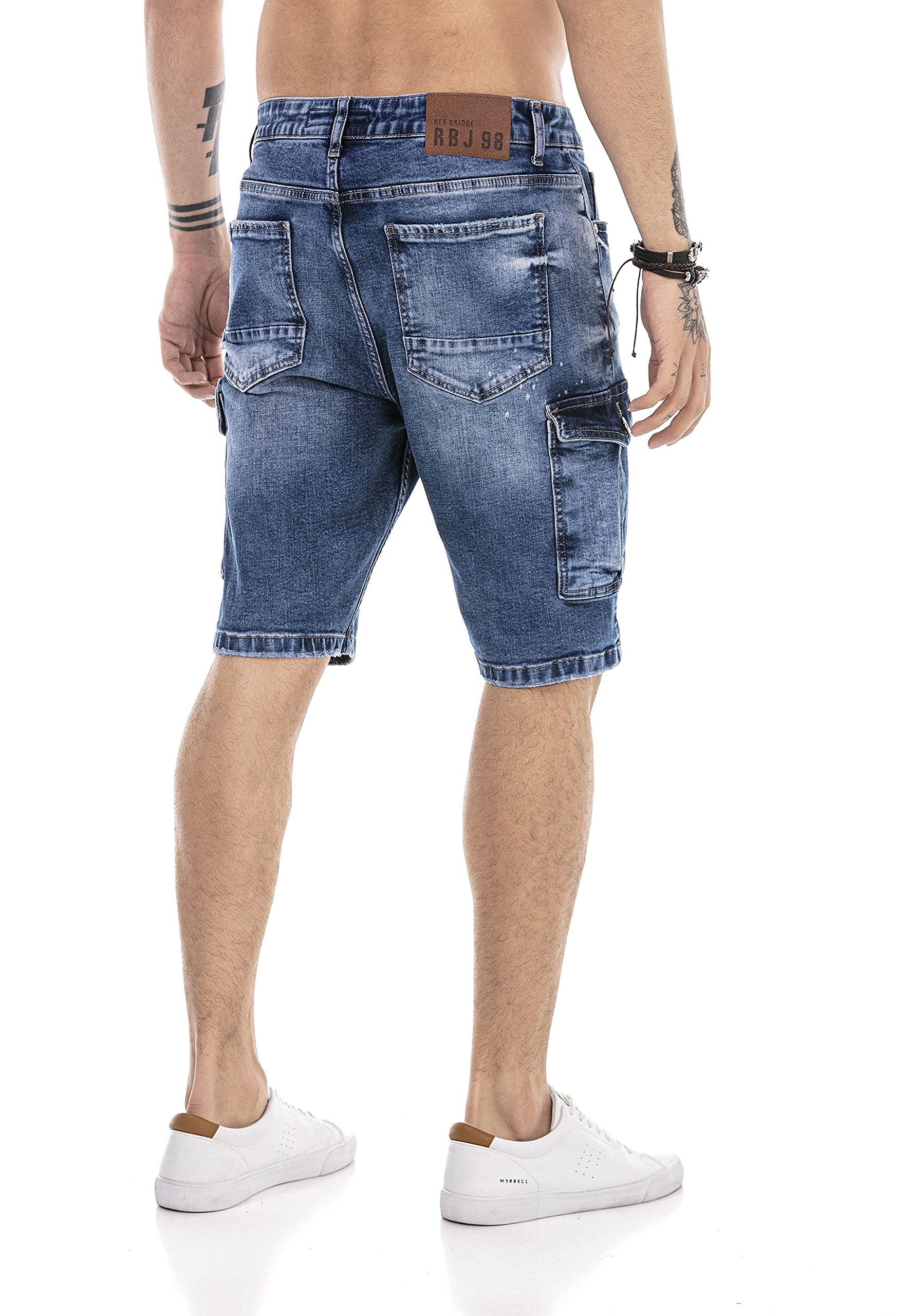 redbridge-jeans-shorts-herren-denim-cargo-used-look image 4
