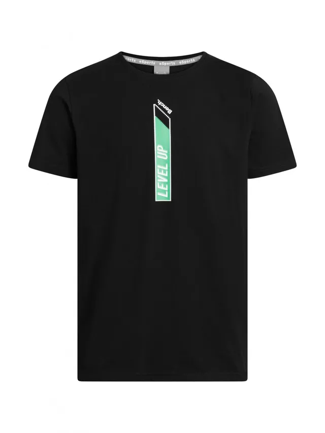 bench-level-t-shirt-black-herren-bio-baumwolle image 1