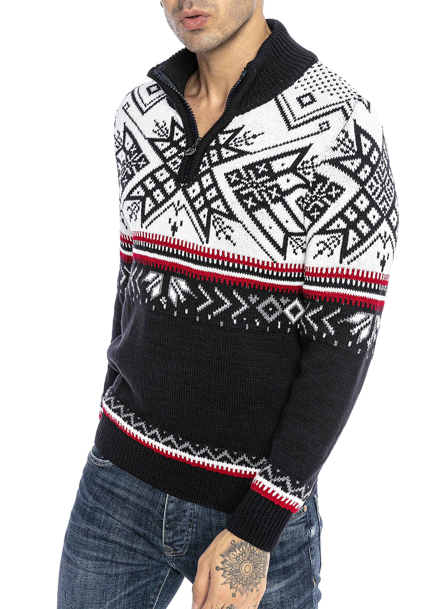 redbridge-pullover-norweger-strickpullover-stehkragen-herren image 7