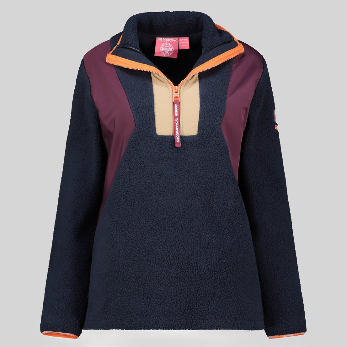 geographical-norway-uriel-hz-fleecejacke-damen-marine-halbzip image 3