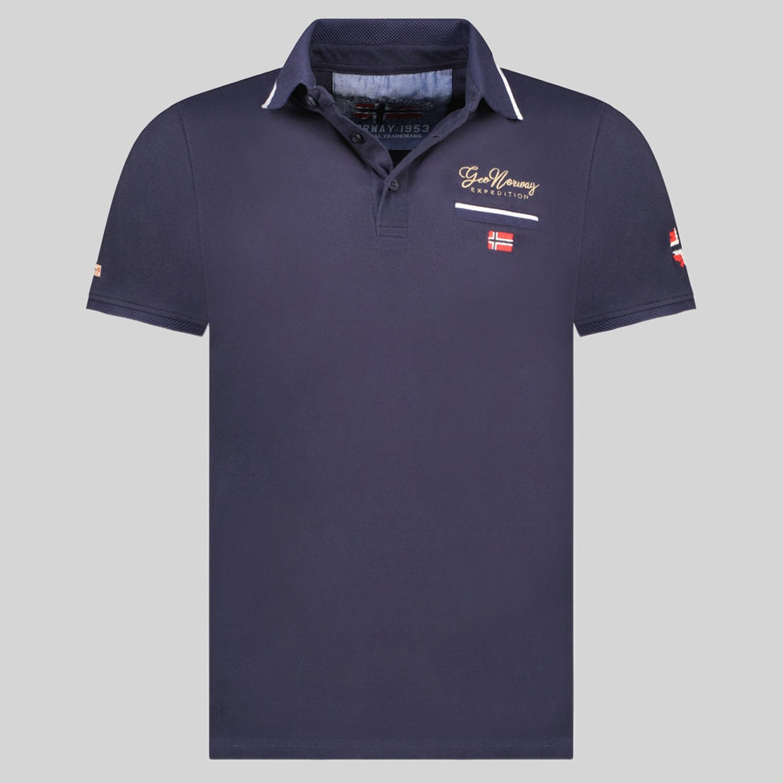 geographical-norway-kara-polo-herren-marine-baumwolle-kurzarm image 5
