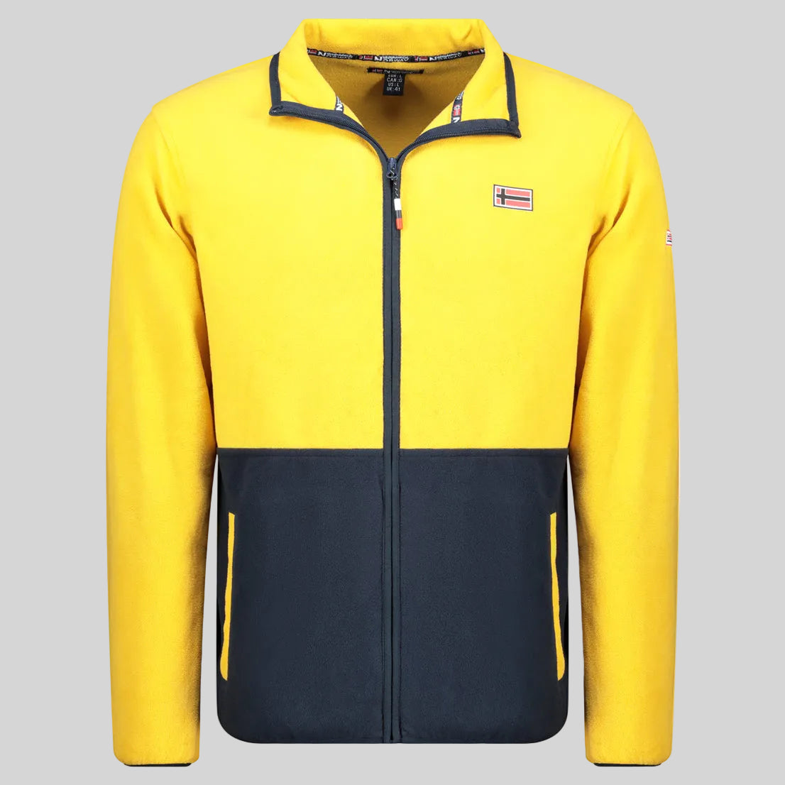 geographical-norway-touki-herren-fleecejacke-senf-rei-verschluss image 3