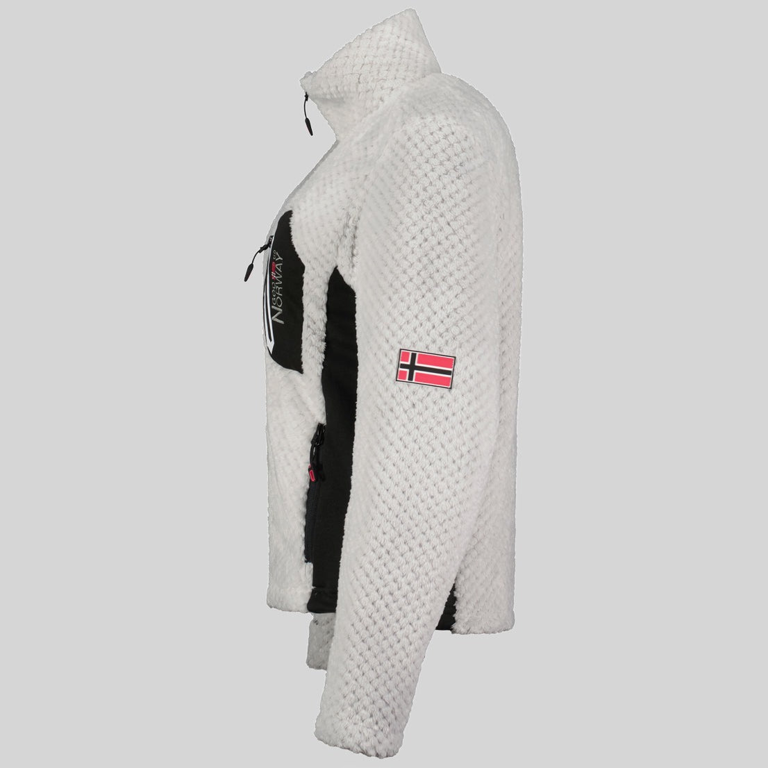 geographical-norway-thai-fleecejacke-damen-hellgrau-print image 4