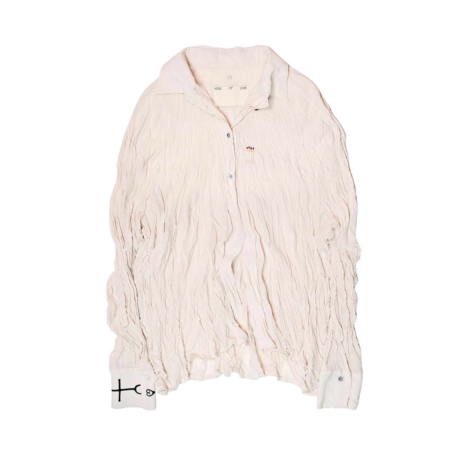 milk-of-lime-crinkled-shirt-hemd-white-ashes image 1