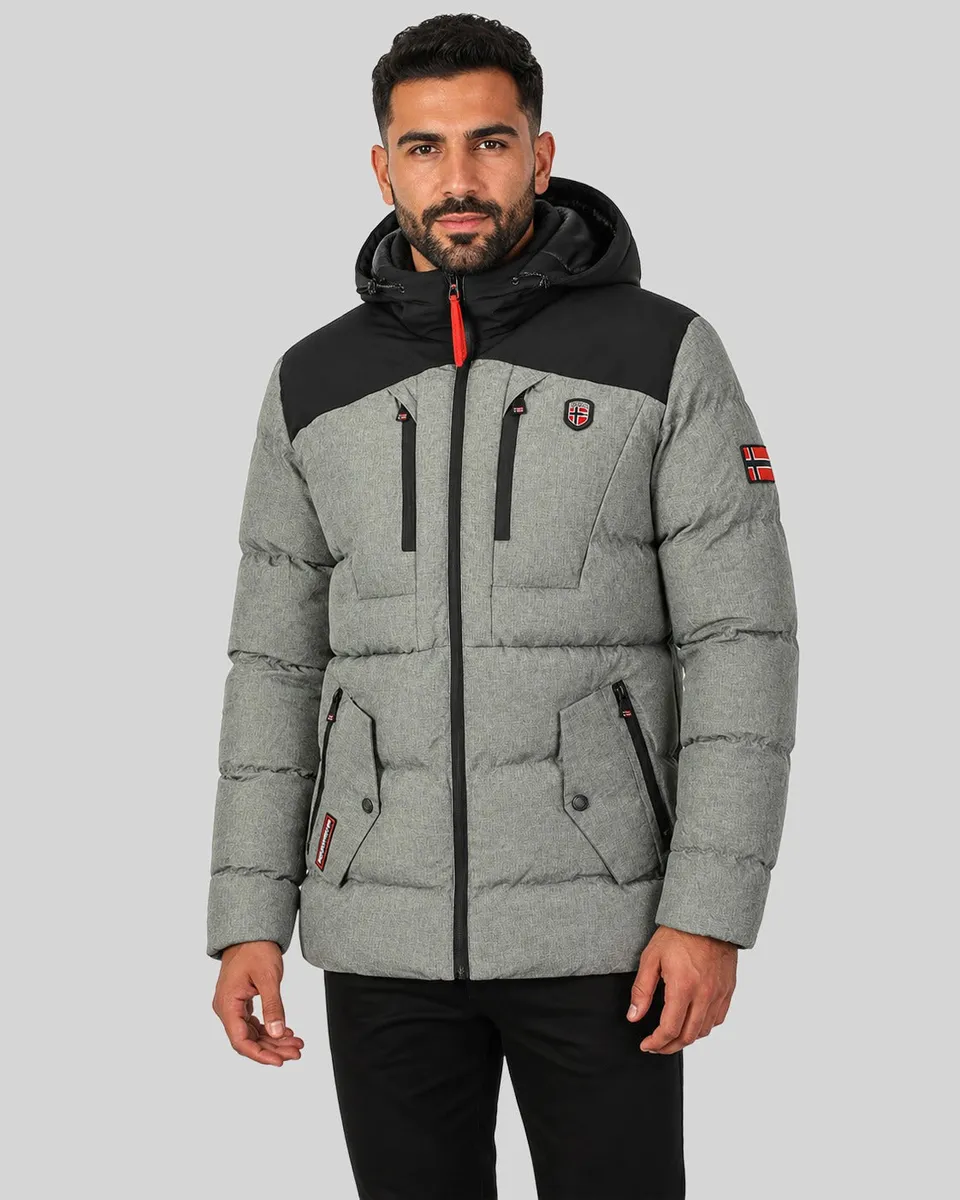 geographical-norway-cashblend-parka-herren-dunkelgrau-kapuze image 1