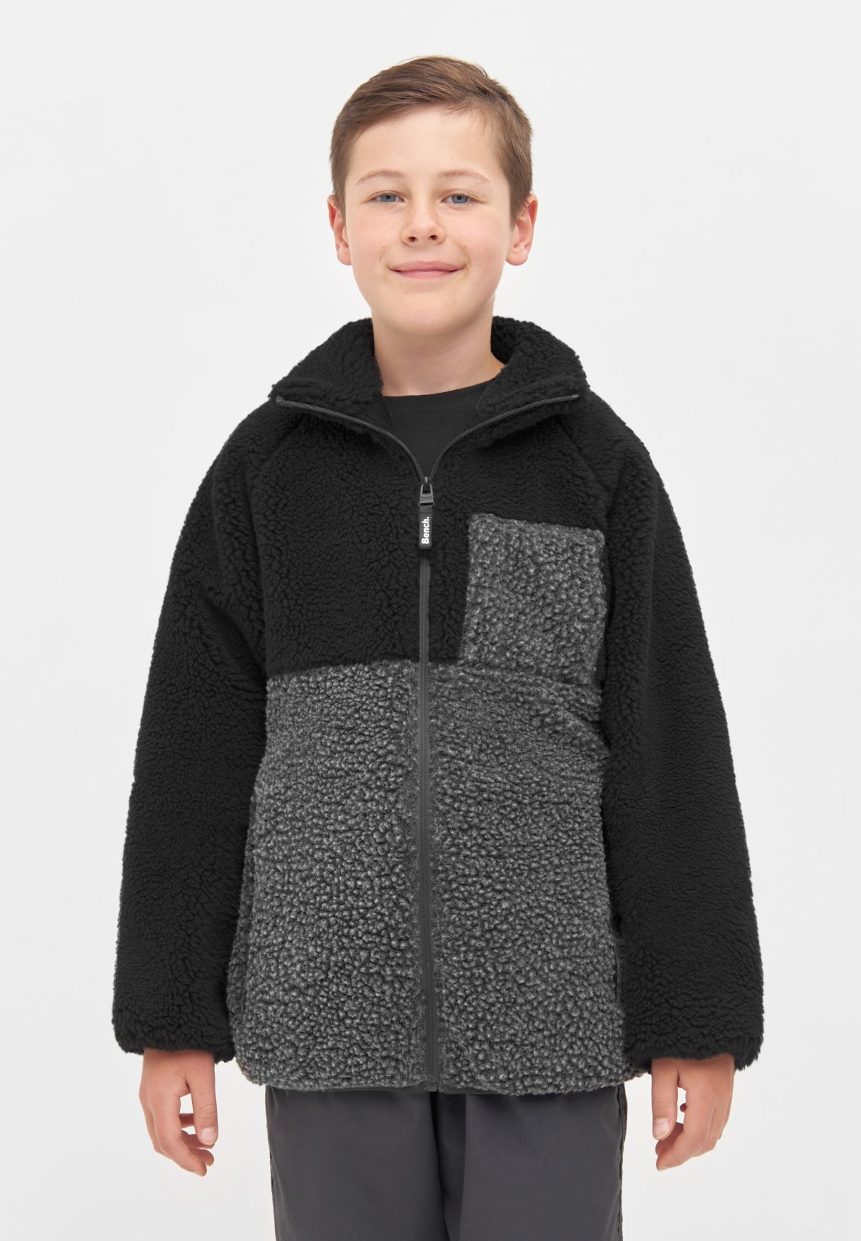 bench-pepito-b-sherpa-fleecejacke-jungen-schwarz-fleece image 2