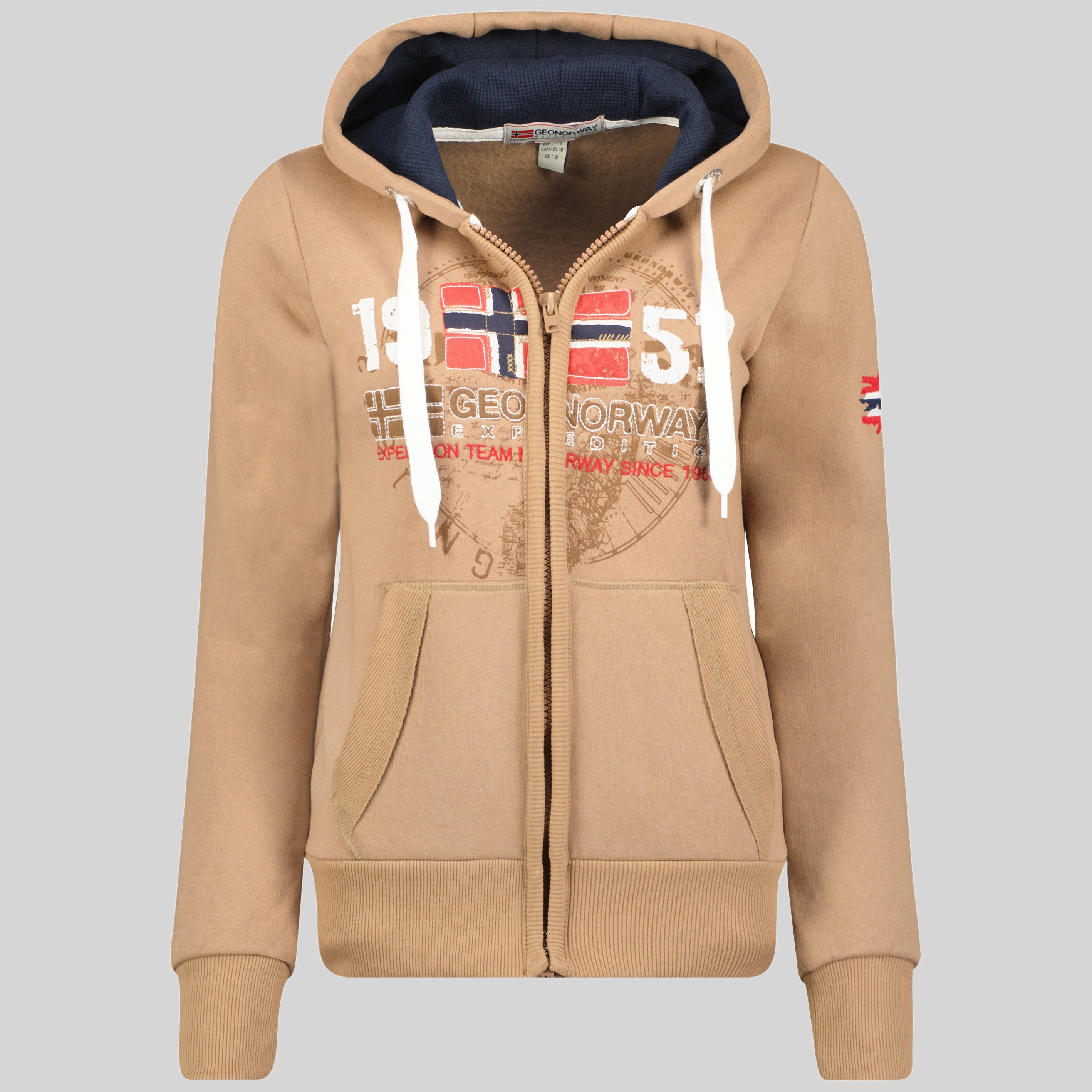 geographical-norway-gapigal-sweatshirt-taupe-hoodie-mit-kapuze image 1