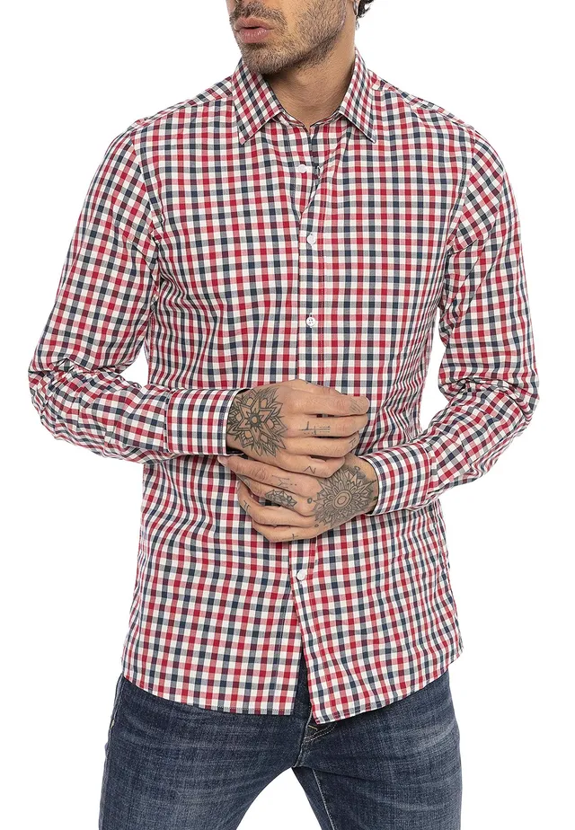 redbridge-hemd-herren-langarm-kariert-modern-fit-baumwolle image 1