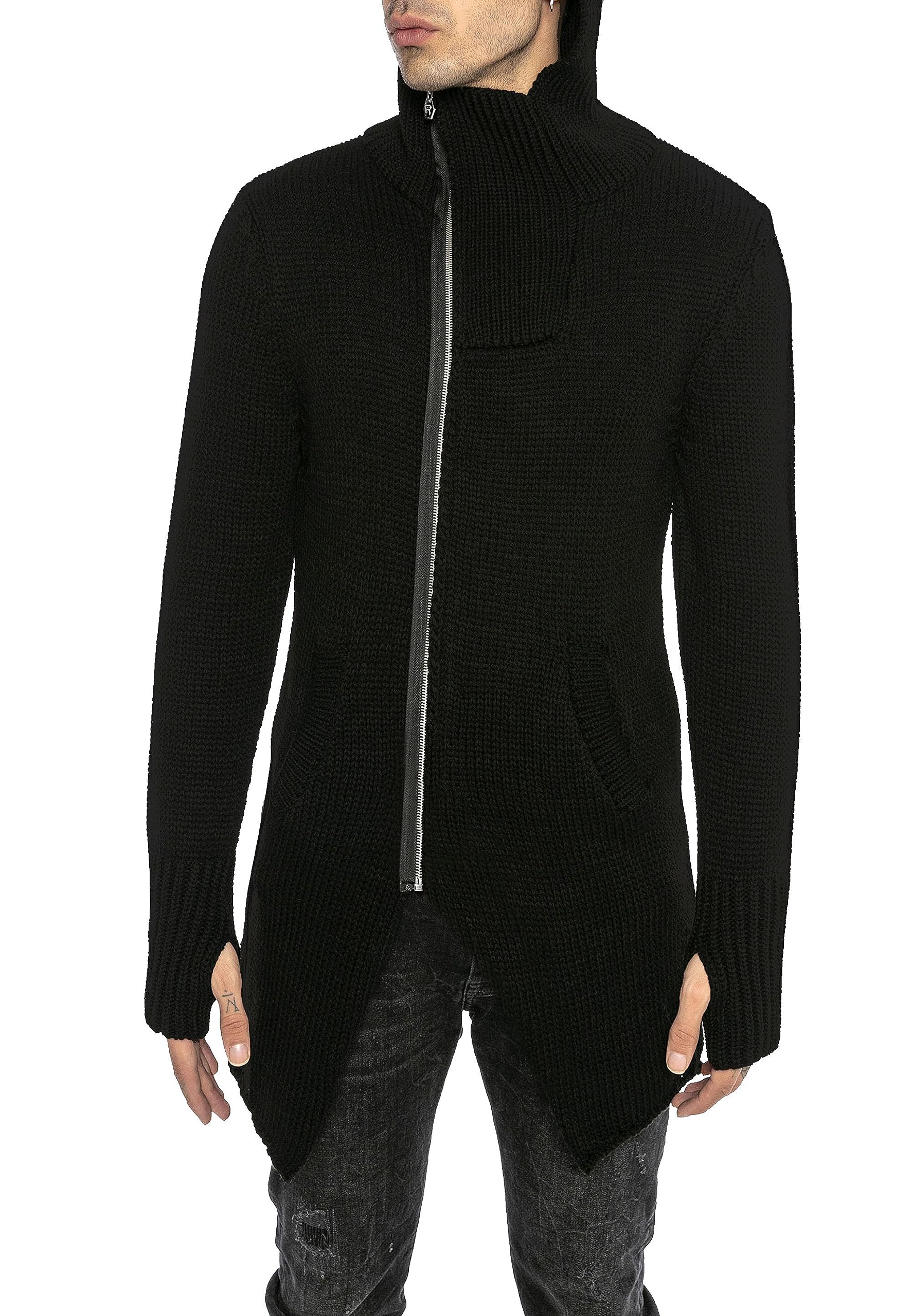 redbridge-asymetric-cut-strickjacke-herren-kapuze-gr-l image 2